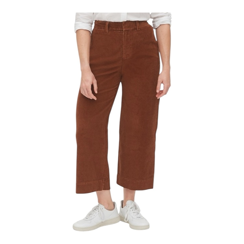 GAP‎ High Rise Wide-Leg Crop Cords | Henna Brown | Size 6